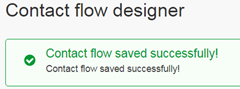 Flow designer save message.