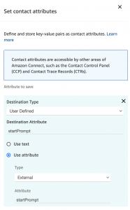 Amazon Connect Set Contact Attribute