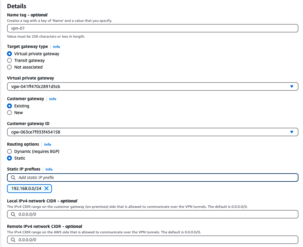 AWS Site to Site VPN and Unifi Dream Machine SE – dmacias . org